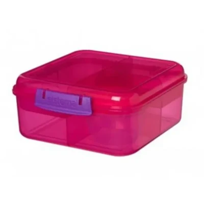 Afbeelding van Sistema Trends Lunch Bento Cube Met 4 Compartiementen &amp; Yoghurtpotje 1.25l