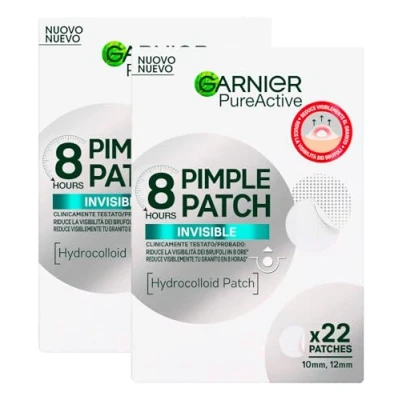 Afbeelding van Garnier Pure Active Pimple Patch 8 uur vermindert de zichtbaarheid van knop, absorbeert overtollig ultradun en onzichtbaar talg op huid in twee maten voor alle puistjes 44 patches