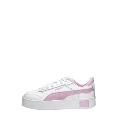 Afbeelding van Puma Carina Street Sneakers laag voor kinderen, Maat: 36, White grape mist Leer/ synthetisch