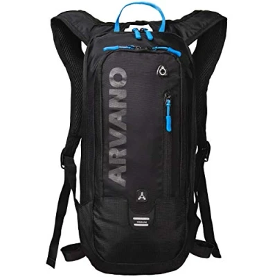 Afbeelding van Arvano Fietsrugzak, Ademende waterdichte Fietsrugzak Mountainbike Rugzak, 6L Lichtgewicht Fietsdagrugzak Skisporttassen Cadeau voor skiën Hardlopen Wandelen Trekking, Zwart