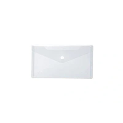 Afbeelding van HERMA 20032 documententas DIN lang (22 x 12 cm, polypropyleen) transparant met drukknop voor school, universiteit, kantoor, wit PP