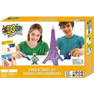 Afbeelding van IDO3D Ultra, doos met 8 tubes, creatieve hobby&#039;s, 3D tekenen, nieuwe gelformule die snel droogt