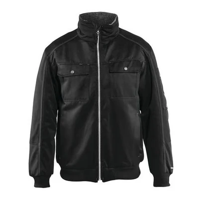 Image de Blouson pilote hiver polyester / coton noir