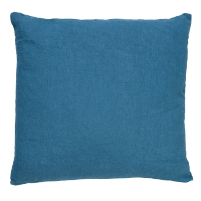 Afbeelding van Dutch Decor LINN Sierkussen 45x45 cm 100% linnen effen kleur Provincial Blue lichtblauw