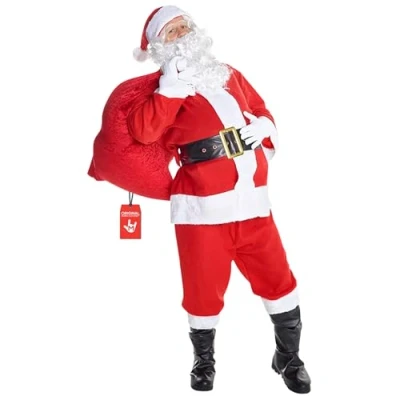 Afbeelding van Morph kerstmankostuum voor volwassenen, kerstman kostuum kostuum, outfit heren,