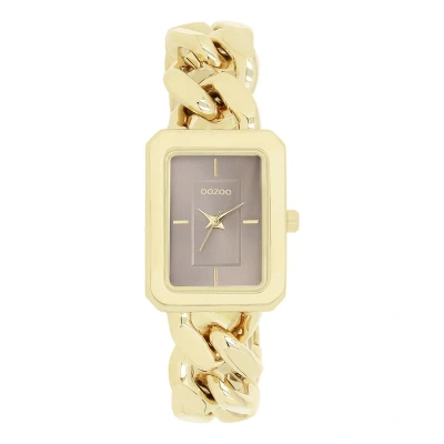 Afbeelding van goudkleurige OOZOO horloge met grove schakelarmband C11353