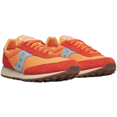 Afbeelding van Saucony Trainer 80 Unisex Sneakers laag, Maat: 37, Orange/sky Leer en textiel