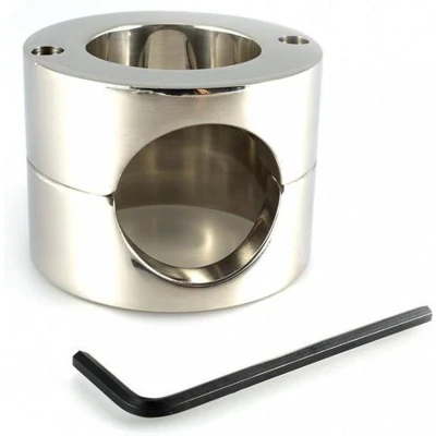 Afbeelding van Rimba Bondage Play Ball stretcher RVS 4.5 cm hoog 480 gram met inbus sleutel