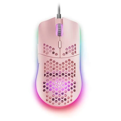 Image de MARS GAMING MMAX Souris pour droitiers optique 7 boutons filaire USB rose