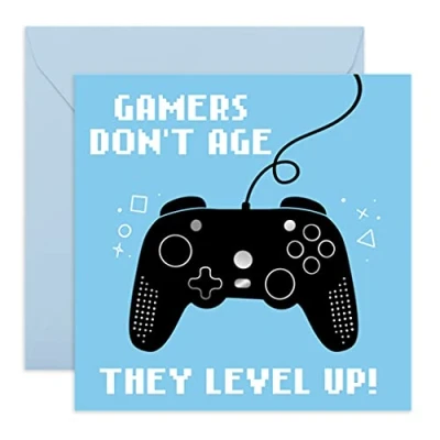 Afbeelding van Central 23 Grappige verjaardagskaarten voor spelers &quot;Gamers Don&#039;t Age&quot; Verjaardagskaart broer hem zoon Geleverd met
