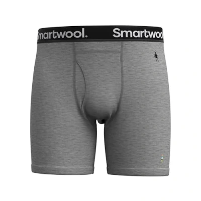 Afbeelding van Smartwool Merino Boxer Slip, Heren, Maat: Large, Light gray heather