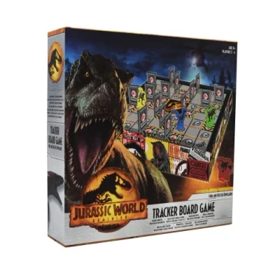 Afbeelding van Cartamundi Jurassic World Tracker gezelschapsspel, Find &amp; Rescue dinosaurussen, voor 2 tot 4 spelers, leuk cadeau kinderen vanaf 6 jaar
