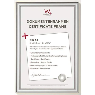 Afbeelding van walther+ design KP130S Wissellijst Papierformaat: DIN A4 Zilver