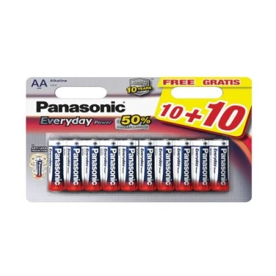 Afbeelding van 20 Panasonic AA Batterijen LR06 Everyday Power