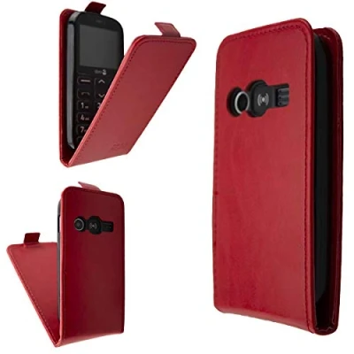Afbeelding van caseroxx Flipcase voor Doro 1360/1361/1362, mobiele telefoonhoes (rode lipcase)