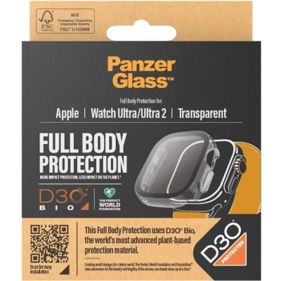 Afbeelding van PanzerGlass Full Body Apple Watch Ultra 49mm Screenprotector Transparant