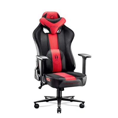 Afbeelding van Fotel Diablo Chairs X Player 2.0 Normal Size Gamingowy do 160kg Skóra ECO Tkanina Karmazynowo antracytowy