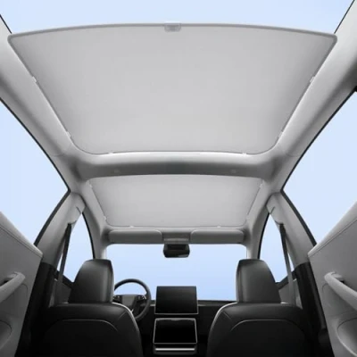 Afbeelding van Spigen Tesla model 3 2024 Highland CryoShade dubbellaagse dakzonneklep, UV bescherming, ontworpen voor accessoires