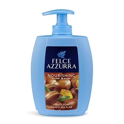 Afbeelding van Felce Azzurra Voedende vloeibare zeep amber en argan, zachte huid 300 ml