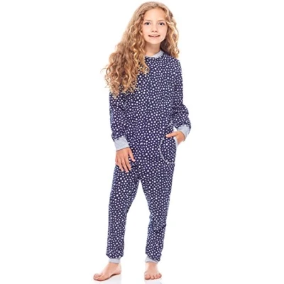 Afbeelding van Merry Style Kinder Pyjama ronde hals lange mouwen broek met zakken Katoen MS MS10 186 PJ Marine Sterne Melange 122 128