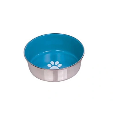 Afbeelding van Nobby rvs voerbak heavy paw anti slip blauw 20,5 cm 2 liter