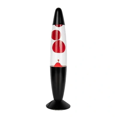 Afbeelding van GIFTMARKET, lavalamp, rood Bedlampje met 2 lampen inbegrepen. Leuk cadeau voor tieners. Retrolamp van 34 x 8,5 cm.