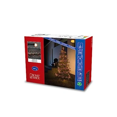 Afbeelding van Clusterverlichting voor binnen en buiten 800 LEDs Frosted 2100K Amber 17,6 meter Kerstverlichting IP44 Incl. Transformator