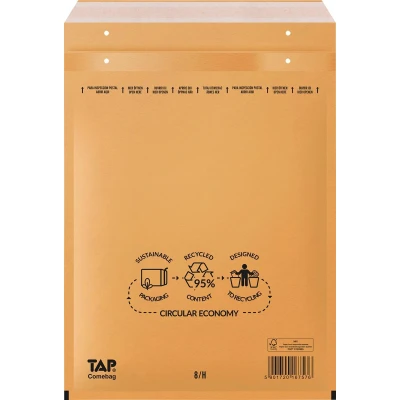 Afbeelding van Comebag luchtkussenenveloppen, ft 270 x 360 mm, met stripsluiting, bruin, doos van 100 stuks enveloppen
