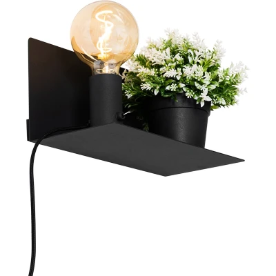 Afbeelding van QAZQA Moderne wandlamp zwart magnetisch verstelbaar Muro