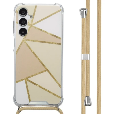 Afbeelding van imoshion Hoesje Geschikt voor Samsung Galaxy A16 (5G) Design met Koord Beige Graphic