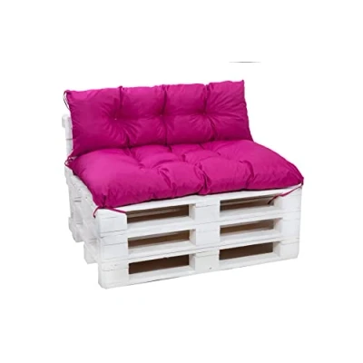 Afbeelding van Setgarden® Palletkussenset voor tuinmeubelen, rugleuning en zitkussens, tuinkussens, vele kleuren maten (roze, set 120 x 80 cm + rugkussens cm)