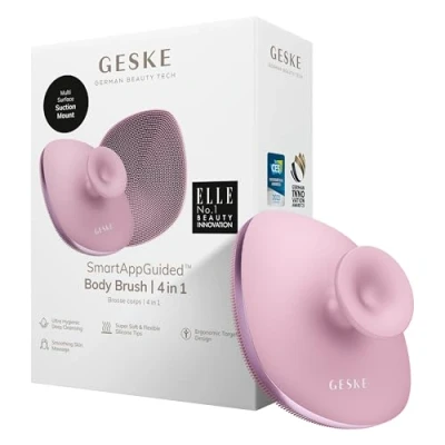 Afbeelding van GESKE Body Brush 4 in 1 Design avec anneau métallique Brosse nettoyante Nettoyage en profondeur professionnel Poils silicone souples Poignée ergonomique à deux doigts