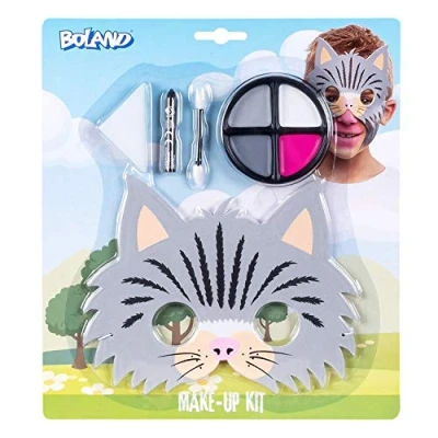 Afbeelding van Boland Make up Schminkset Katje Carnaval, Themafeest, Kinderfeestje