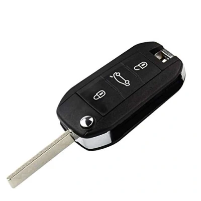 Afbeelding van PHONILLICO Sleutelhoes voor Peugeot 208 308 508 2008 3008 5008 Citroen C4 Cactus C5 C Elysee Plip afstandsbediening 3 knoppen
