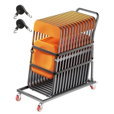 Image de VEVOR Chariot Support Porte Chaise Pliante pour 25 Chaises 136 kg en L Vertical