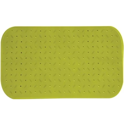 Afbeelding van MSV Douche/bad anti slip mat badkamer rubber limegroen 36 x 65 cm met zuignappen