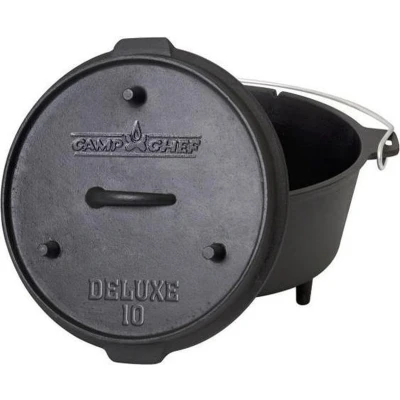 Afbeelding van Camp Chef Dutch Oven Deluxe 25 Cm Zwart Hulpmiddelen