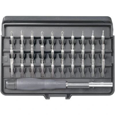 Afbeelding van TOOLCRAFT 820935 Bitset 31 delig Plat, Kruiskop Phillips, Pozidriv, Inbus, T profiel