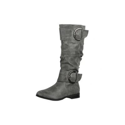 Afbeelding van Elara Cowboy/Bikerlaarzen, Dames, Maat: 40, Grau Kunststof
