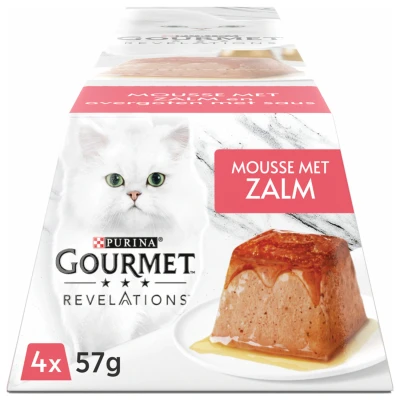 Afbeelding van Gourmet Revelations Mousse 4x57 g Kattenvoer Zalm