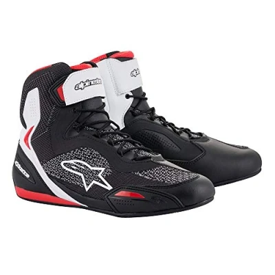 Afbeelding van ALPINESTARS FASTER 3 BLACK WHITE RED RIDEKNIT SHOES 9.5 Maat Laars