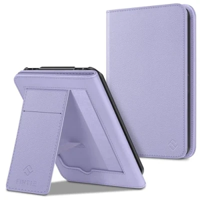 Afbeelding van Fintie Hoes voor Tolino Vision 4 HD / 3 2 1 Shine e reader, standaard met kaartenvak, polsband en automatische slaap /waakfunctie, pastelpaars