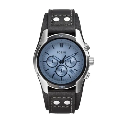 Afbeelding van Coachman Chronograph Black Leather Watch