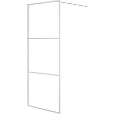 Afbeelding van Inloopdouchewand 80x195 cm transparant ESG glas zilverkleurig