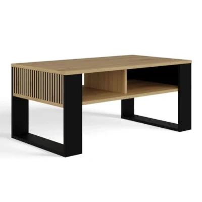 Afbeelding van Salontafel Modern 2P SLIM EIK ARTISAN ZWART