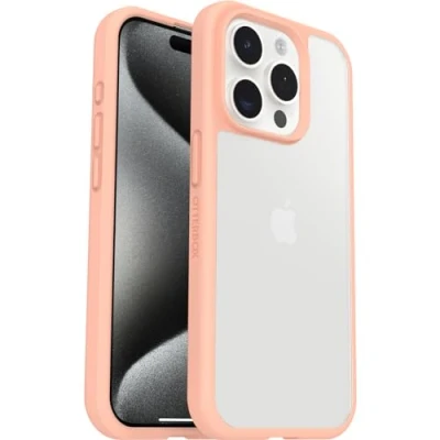 Afbeelding van OtterBox React (Apple iPhone 15 Pro), Smartphonehoes, Transparant, Oranje