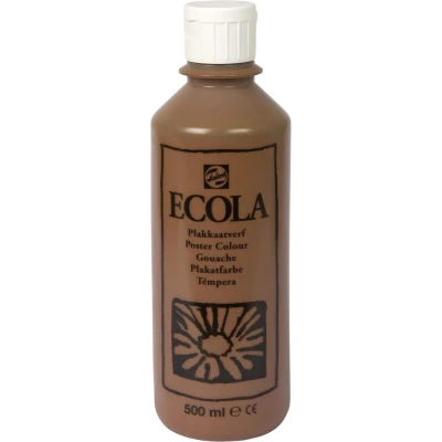 Afbeelding van Talens Ecola plakkaatverf flacon van 500 ml, bruin