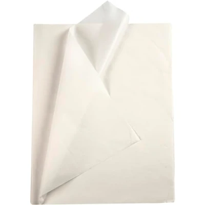 Afbeelding van Tissuepapier Zijdepapier Crepepapier Vloeipapier Wit Verpakken Decoreren Knutselen 50x70 cm 14 gram 10 vellen