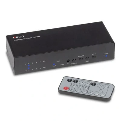 Image de Lindy 4x2 HDMI 2.0 18G Matrix Switch Commutateur vidéo/audio de bureau