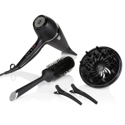 Afbeelding van ghd Air haardrogerset Professionele haardroger (zwart) Inclusief borstel, diffuser en tang Snel drogen stylen Vermindert kroezen Ideaal voor alle haartypes